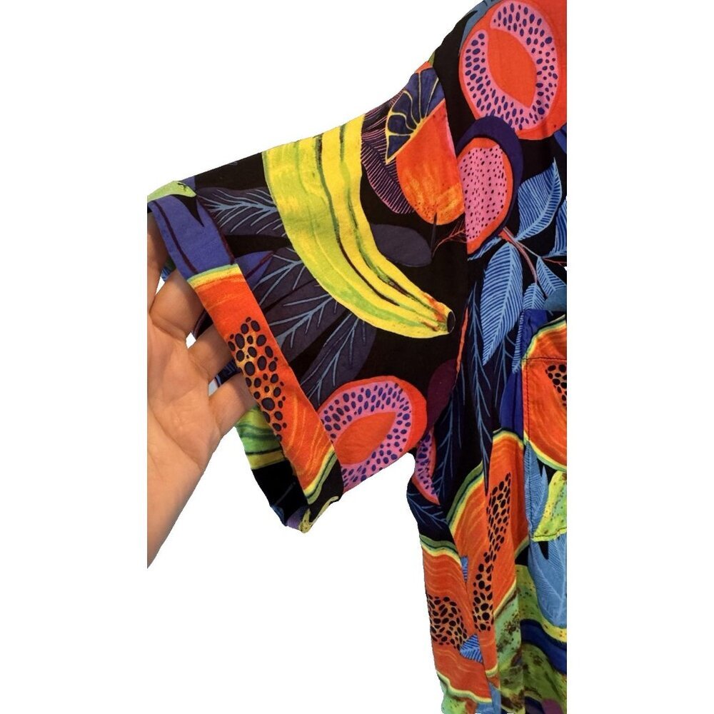 Anthropologie Orane Sigal Bonanza Surf Buttondown Top M Colorful Maximalist - Picture 3 of 10
